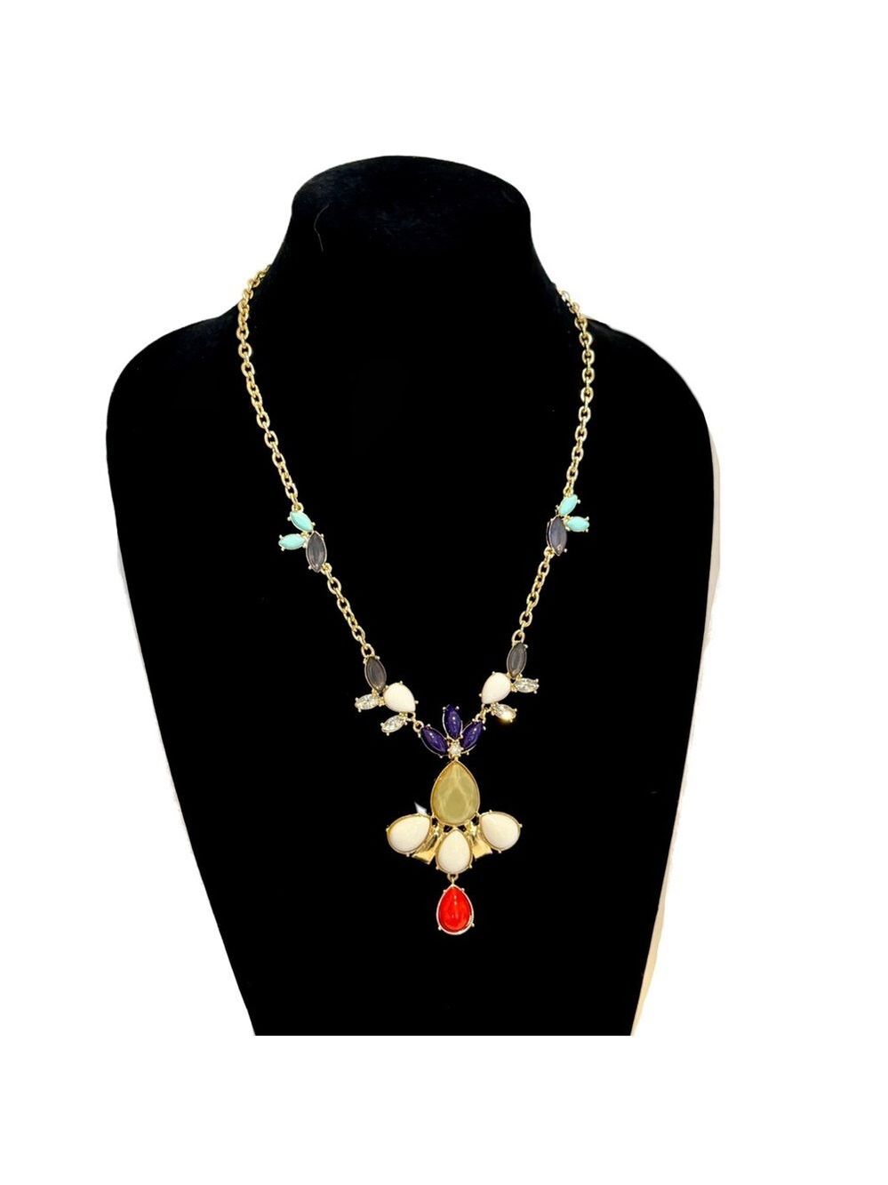 LEE ANGEL for NEIMAN MARCUS | Primary Color Pop Gold Statement Necklace | NWT - Picture 4 of 6